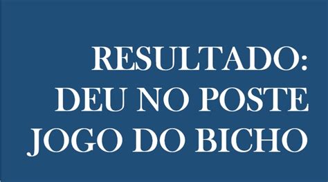 resullta deu no poste